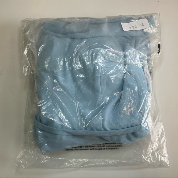 AZAZIE Long Blue Dress Gown with Back Zipper Size A8 - Picture 6 of 6